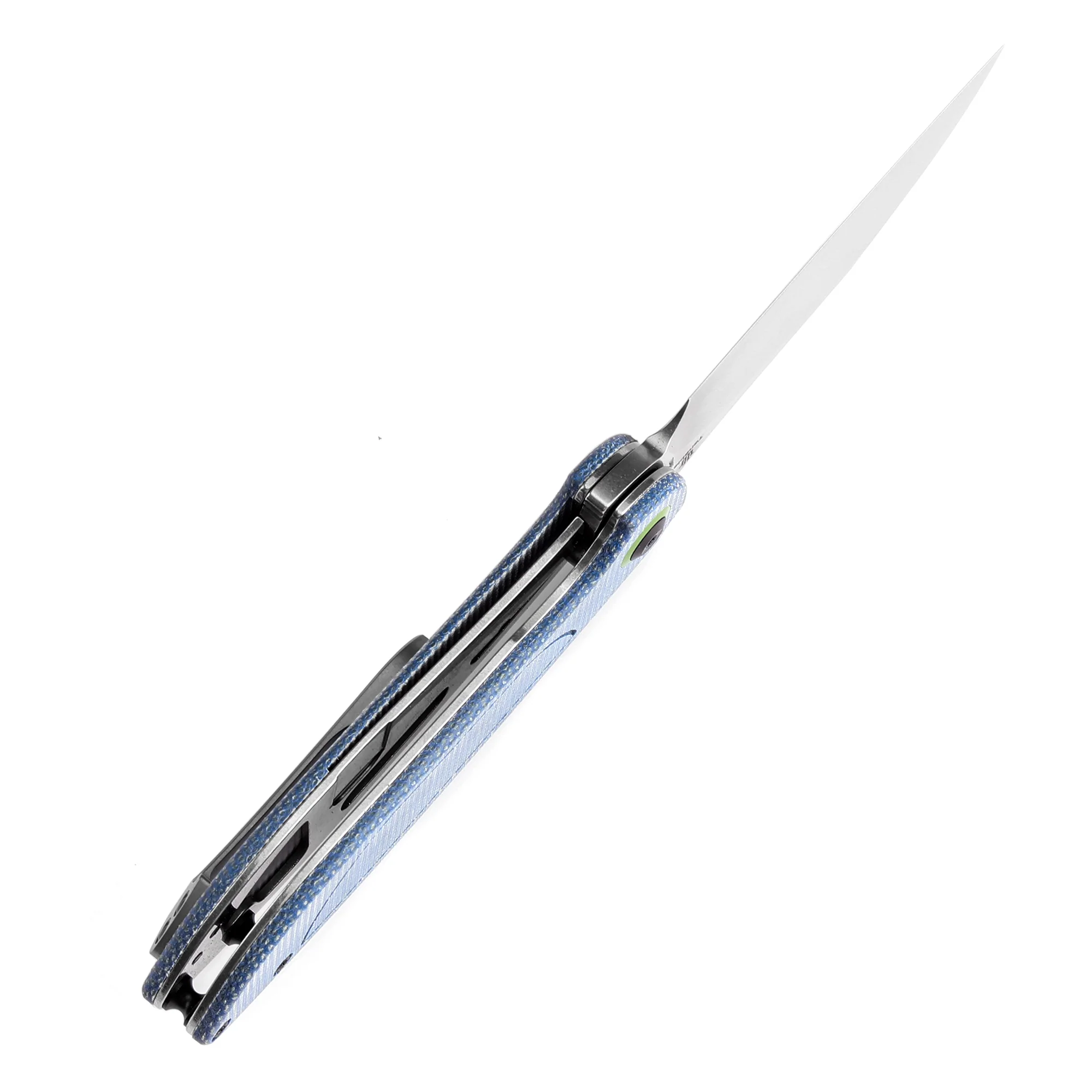 Tenable Prometheus Folding Knife Blue Micarta Handle(3.29'' Stonewashed 14C28N Blade)D.O.C.K. Design-T1040A3 - Image 6