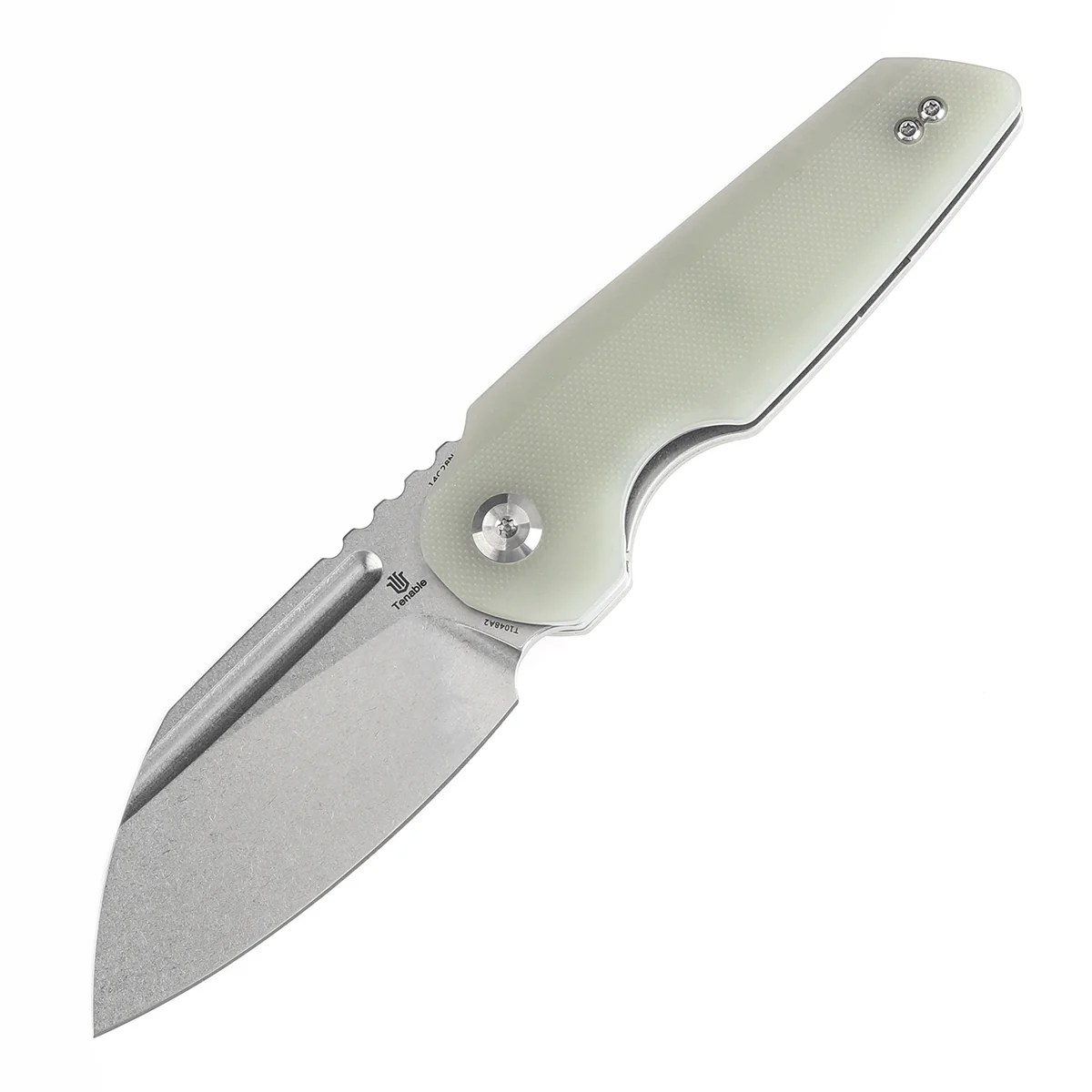 Tenable Rafe L Folding Knife Jade G10 Handle (3.19" Stonewashed 14C28N Blade) 4T5 Design--T1048A2 - Image 2