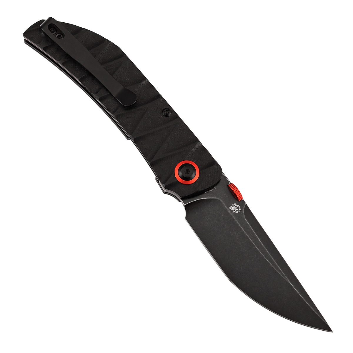 Tenable Tarkin Liner Knife | 3.4" Blackwash Nitro-V Blade | Black G10 with Faceted Wave Texture Handle | Matthew Christensen Design | B1078A3 - Image 5