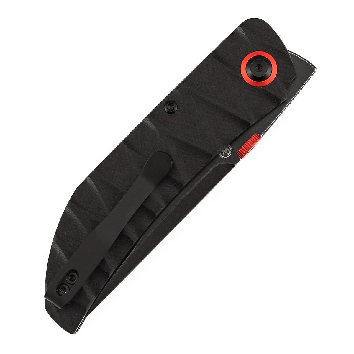 Tenable Tarkin Liner Knife | 3.4" Blackwash Nitro-V Blade | Black G10 with Faceted Wave Texture Handle | Matthew Christensen Design | B1078A3 - Image 9