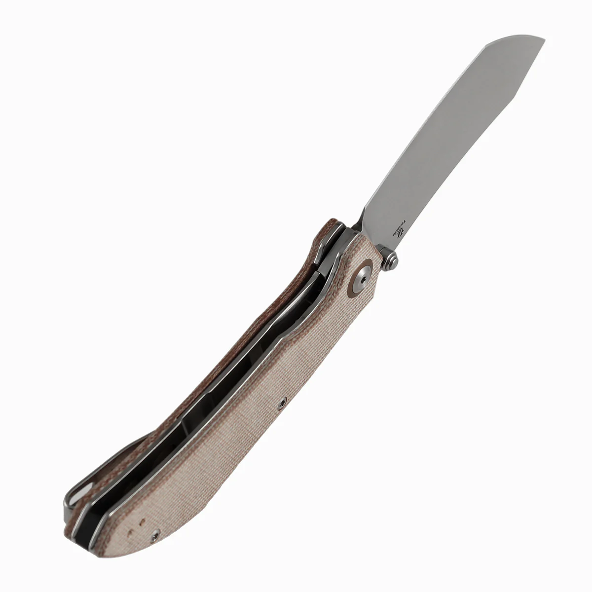 Tenable Tipper Folding Knife | 3.39'' Stonewashed Nitro V Blade | Brown Micarta Handle | Edgy Bladeworks Design | B1079A3 - Image 4