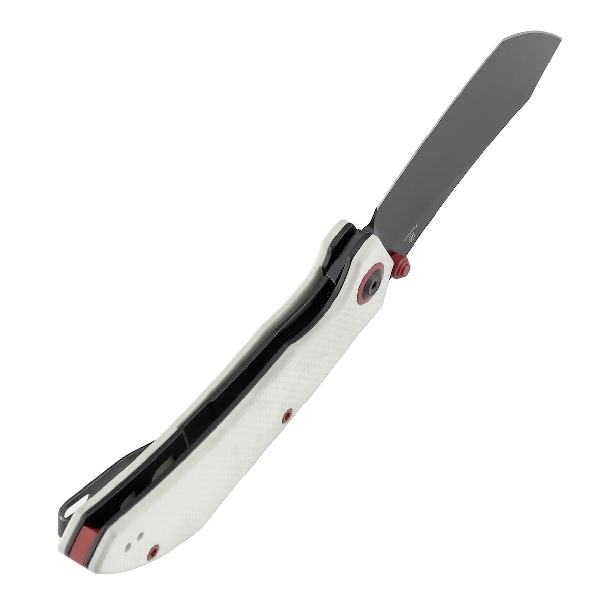 Tenable Tipper Folding Knife | 3.39'' Blackwash Nitro V Blade | White G10 Handle | Edgy Bladeworks Design | B1079A4 - Image 4