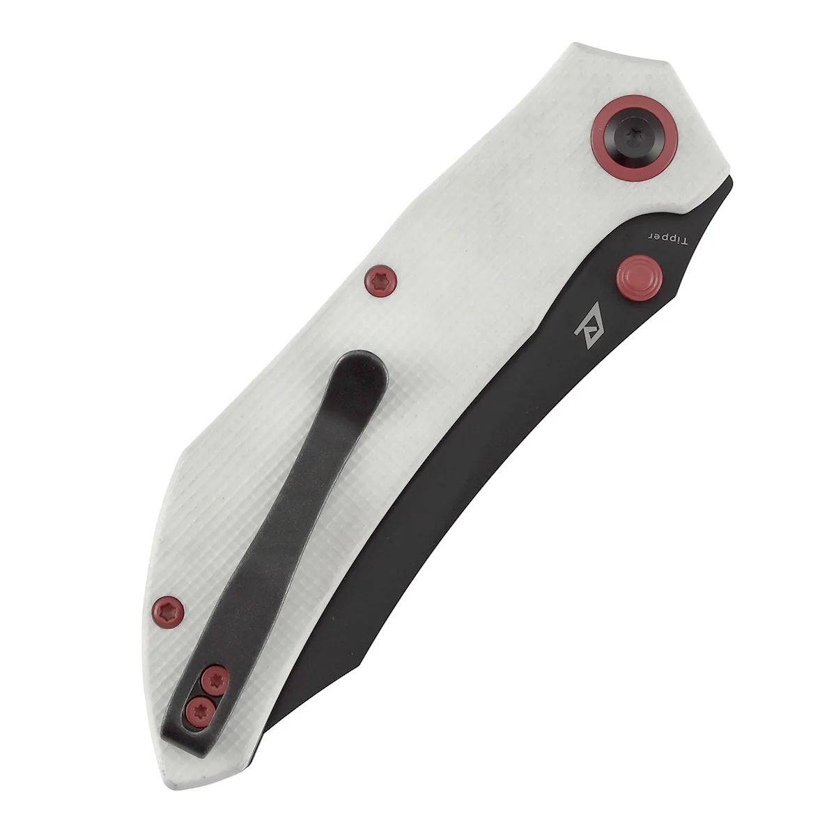 Tenable Tipper Folding Knife | 3.39'' Blackwash Nitro V Blade | White G10 Handle | Edgy Bladeworks Design | B1079A4 - Image 7